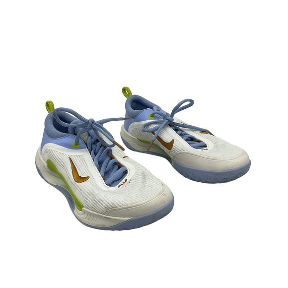 Nike Shoes - Nike Women's White Blue Air Court Zoom Sneakers Size 9 Preowned